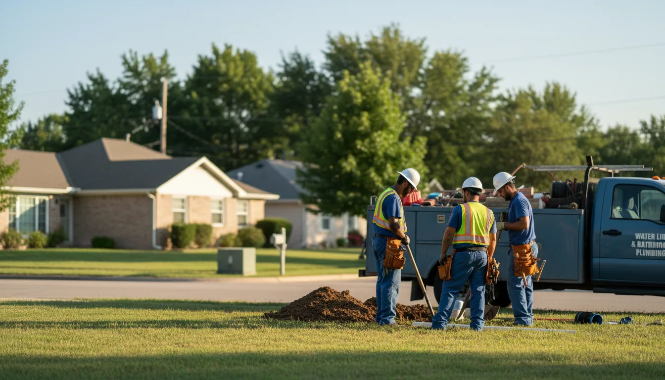 Residential water line and bathroom plumbing service in Redfield, SD